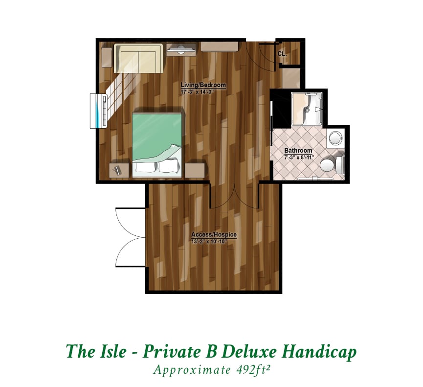 The Isle - Private B Deluxe Handicap floorplan