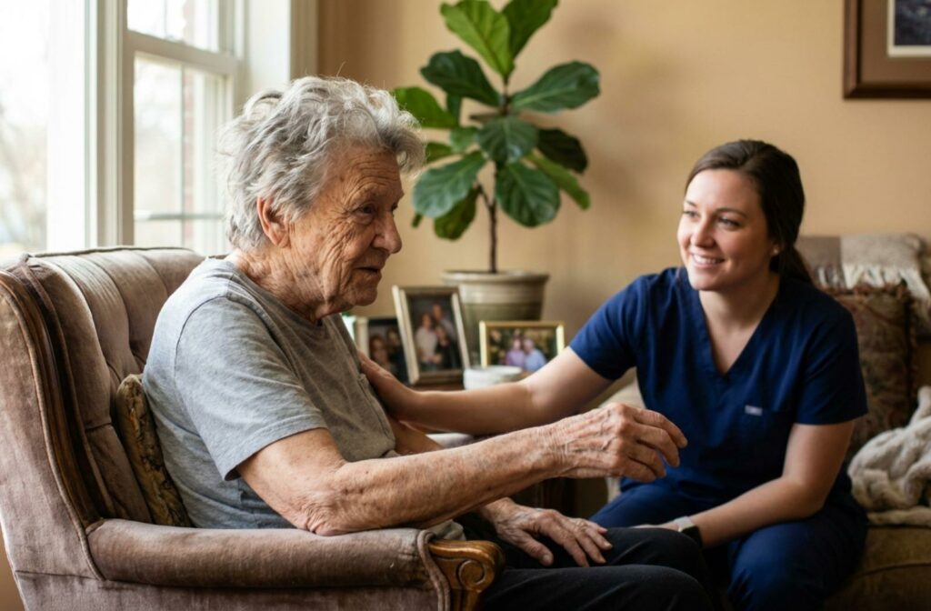 carer and a senior